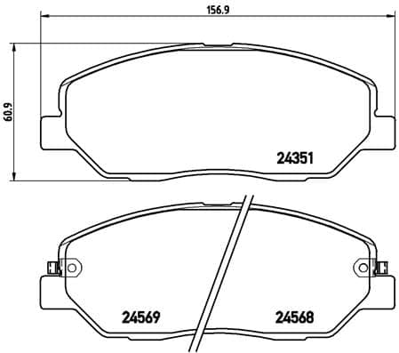 Stabdžių kaladėlių komplektas — BREMBO P 30 036
