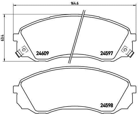 Stabdžių kaladėlių komplektas — BREMBO P 30 041