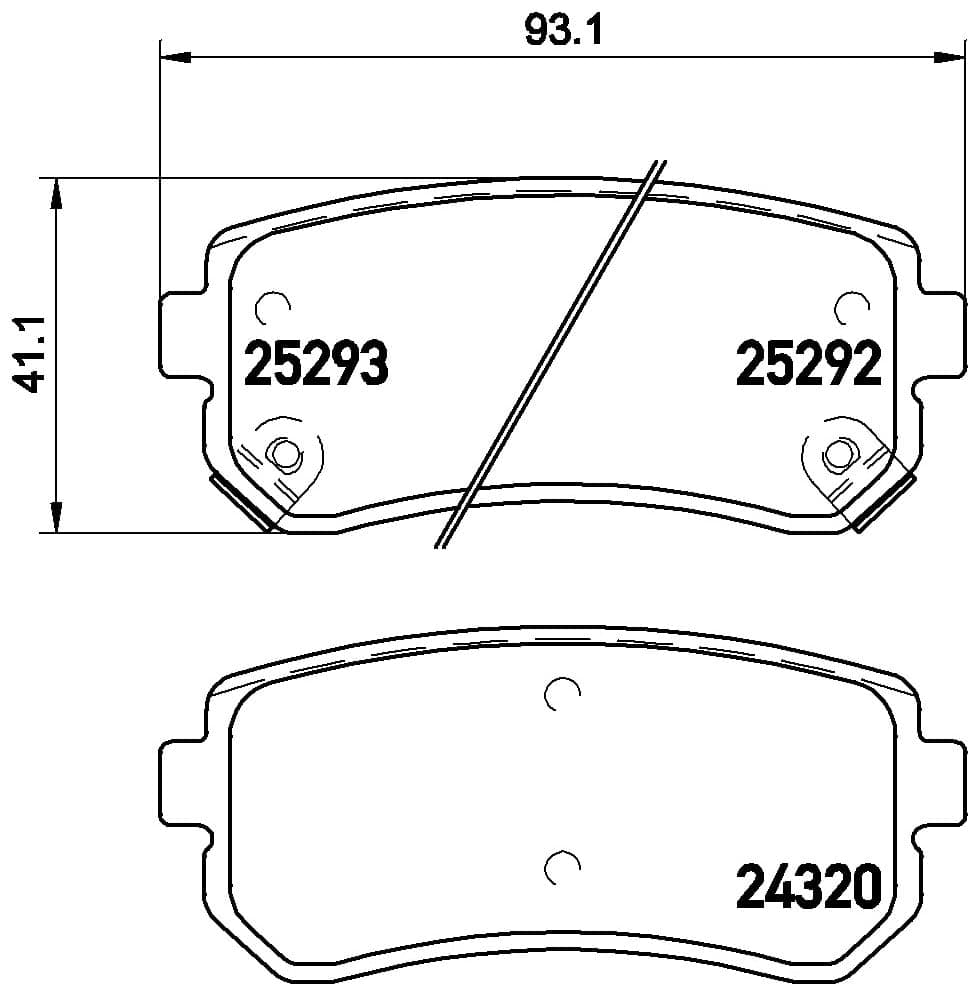 Stabdžių kaladėlių komplektas — BREMBO P 30 051