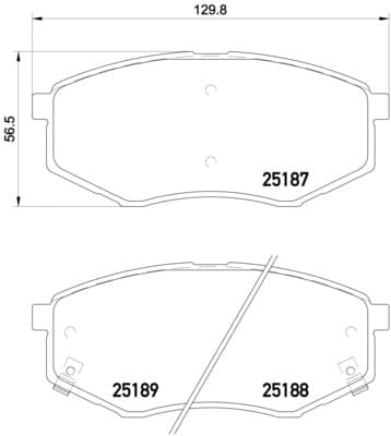 Stabdžių kaladėlių komplektas — BREMBO P 30 055
