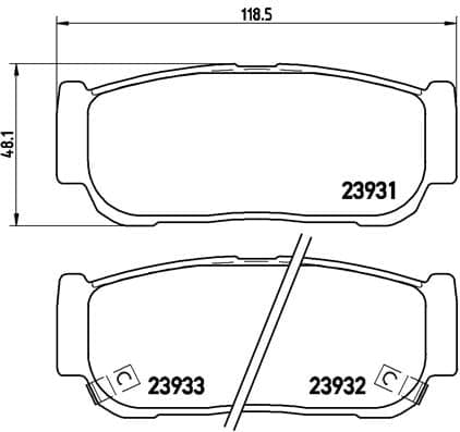 Stabdžių kaladėlių komplektas — BREMBO P 30 057