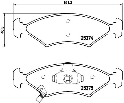 Stabdžių kaladėlių komplektas — BREMBO P 30 062