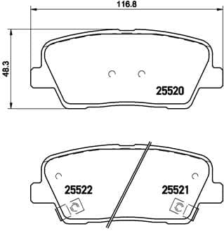 BREMBO Stabdžių kaladėlių komplektas
