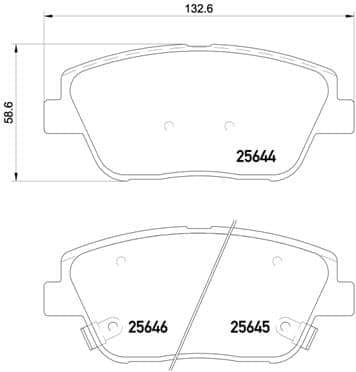 Stabdžių kaladėlių komplektas — BREMBO P 30 066