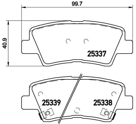Stabdžių kaladėlių komplektas — BREMBO P 30 067