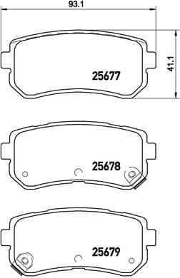 Stabdžių kaladėlių komplektas — BREMBO P 30 068