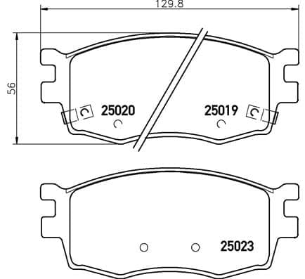 Stabdžių kaladėlių komplektas — BREMBO P 30 069
