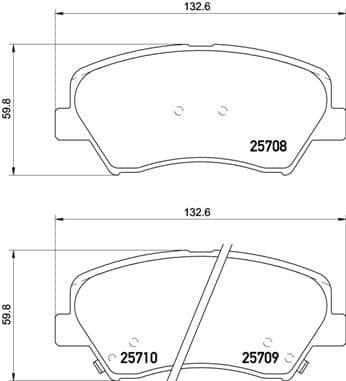 Stabdžių kaladėlių komplektas — BREMBO P 30 073