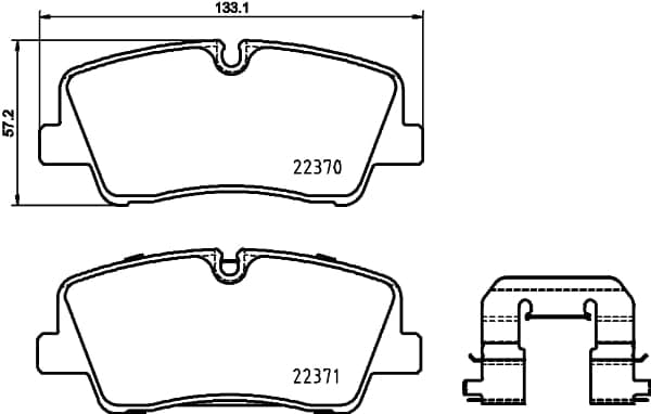 Stabdžių kaladėlių komplektas — BREMBO P 30 085