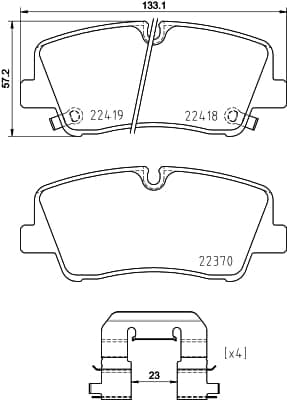 Stabdžių kaladėlių komplektas — BREMBO P 30 089