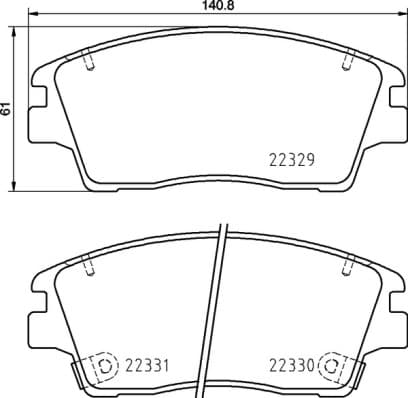 Stabdžių kaladėlių komplektas — BREMBO P 30 096