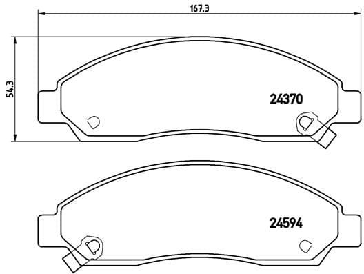 BREMBO P 34 005 Stabdžių kaladėlių komplektas