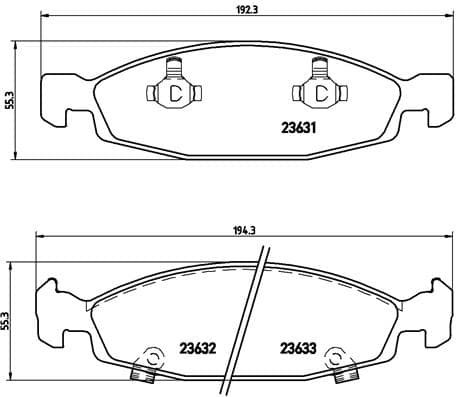 Stabdžių kaladėlių komplektas — BREMBO P 37 005