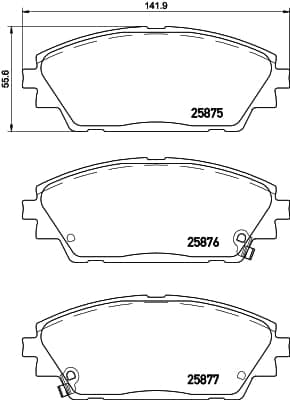 Stabdžių kaladėlių komplektas — BREMBO P 49 050