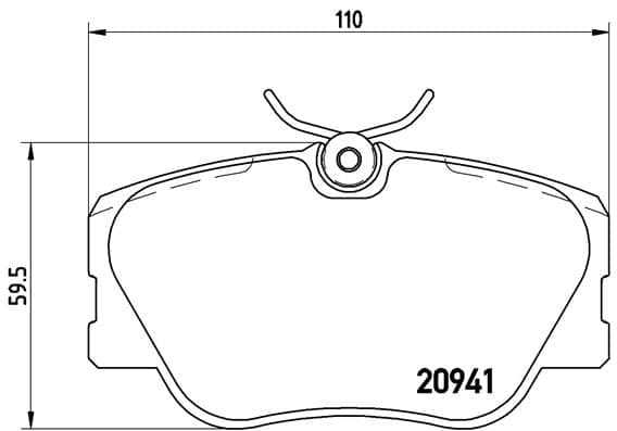 Stabdžių kaladėlių komplektas — BREMBO P 50 008