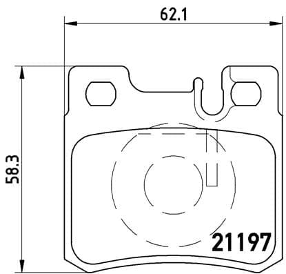 Stabdžių kaladėlių komplektas — BREMBO P 50 009