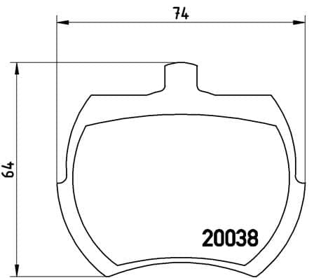BREMBO P 52 002 Stabdžių kaladėlių komplektas