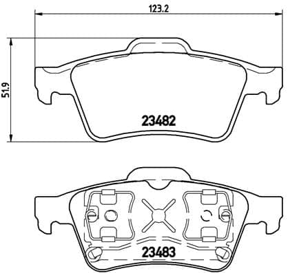 Stabdžių kaladėlių komplektas — BREMBO P 59 044