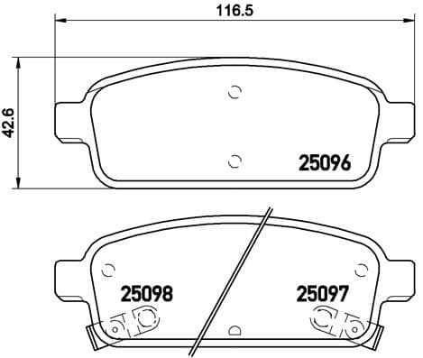 Stabdžių kaladėlių komplektas — BREMBO P 59 080
