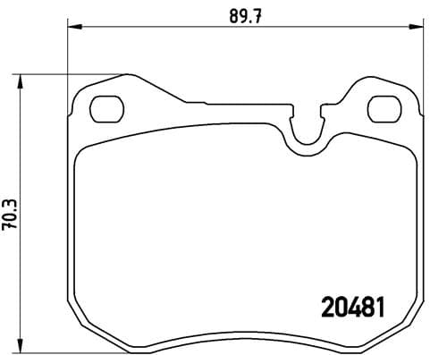 Stabdžių kaladėlių komplektas — BREMBO P 65 002