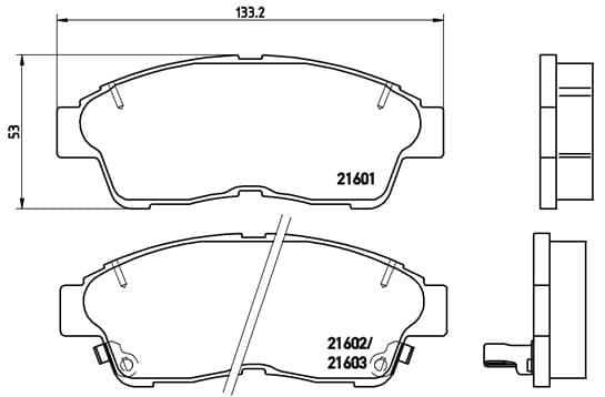 Stabdžių kaladėlių komplektas — BREMBO P 83 034