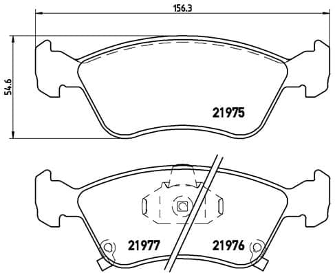 Stabdžių kaladėlių komplektas — BREMBO P 83 041