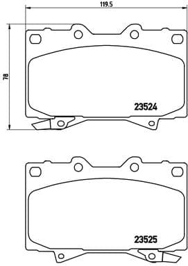 Stabdžių kaladėlių komplektas — BREMBO P 83 048
