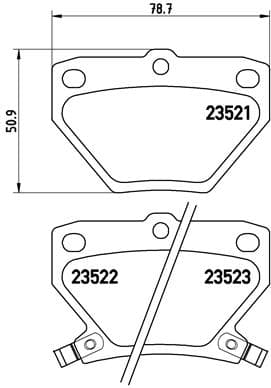 Stabdžių kaladėlių komplektas — BREMBO P 83 052