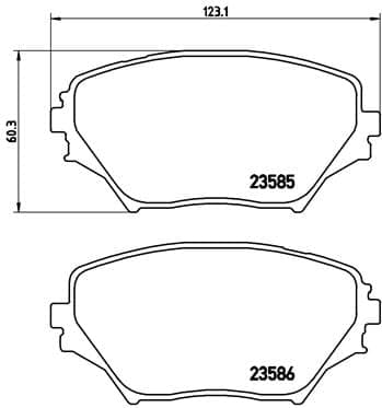 Stabdžių kaladėlių komplektas — BREMBO P 83 055