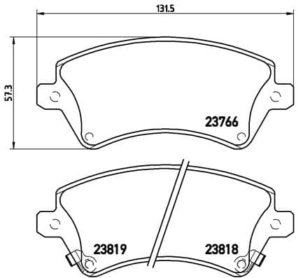 Stabdžių kaladėlių komplektas — BREMBO P 83 064