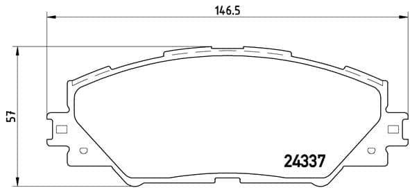 Stabdžių kaladėlių komplektas — BREMBO P 83 071