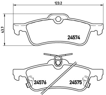 Stabdžių kaladėlių komplektas — BREMBO P 83 087
