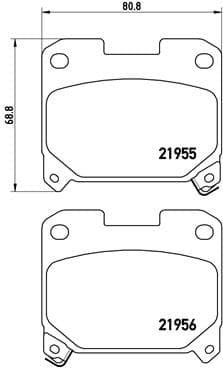 Stabdžių kaladėlių komplektas — BREMBO P 83 091