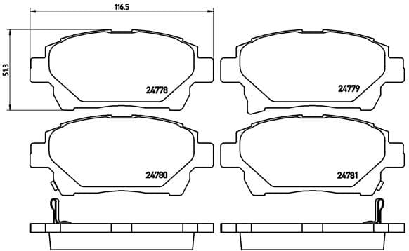 Stabdžių kaladėlių komplektas — BREMBO P 83 097