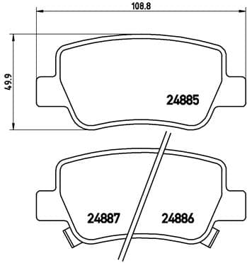 Stabdžių kaladėlių komplektas — BREMBO P 83 112
