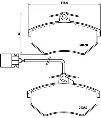 Stabdžių kaladėlių komplektas — BREMBO P 85 034