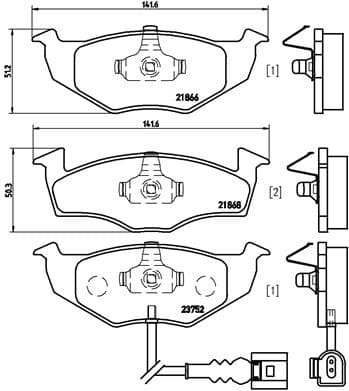 Stabdžių kaladėlių komplektas — BREMBO P 85 071