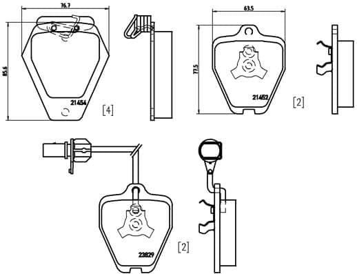 Stabdžių kaladėlių komplektas — BREMBO P 85 096