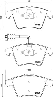 BREMBO P 85 149 Stabdžių kaladėlių komplektas