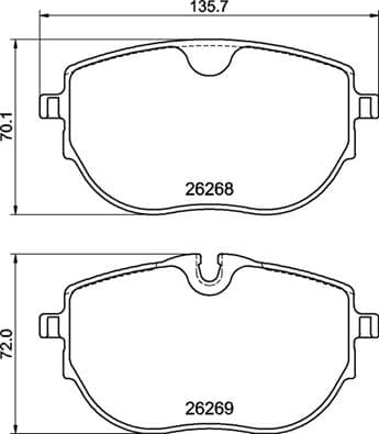 Stabdžių kaladėlių komplektas — BREMBO P 85 187