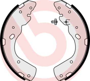 BREMBO S 23 576 Būgninių stabdžių trinkelių komplektas