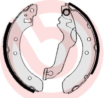 Būgninių stabdžių trinkelių komplektas — BREMBO S 24 507