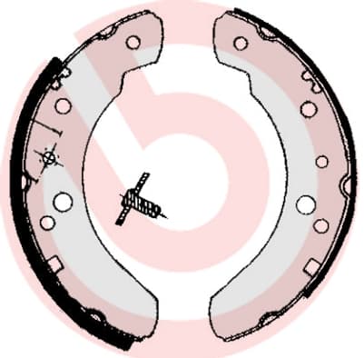 Būgninių stabdžių trinkelių komplektas — BREMBO S 24 537