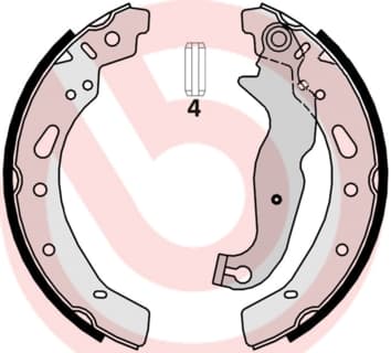 BREMBO S 24 540 Būgninių stabdžių trinkelių komplektas