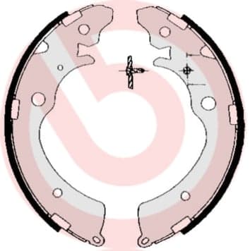Būgninių stabdžių trinkelių komplektas — BREMBO S 28 507