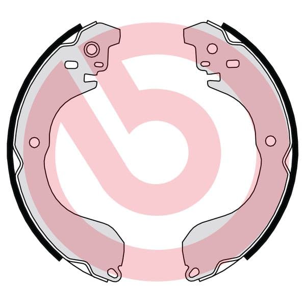 Būgninių stabdžių trinkelių komplektas — BREMBO S 37 511