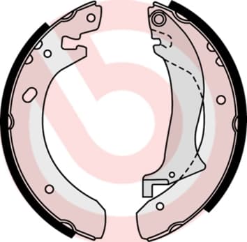 Būgninių stabdžių trinkelių komplektas — BREMBO S 44 504