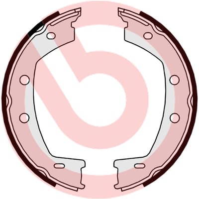 Rankinio stabdžio kaladėlių komplektas — BREMBO S 44 508