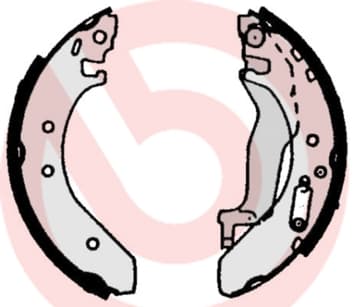 Būgninių stabdžių trinkelių komplektas — BREMBO S 52 503