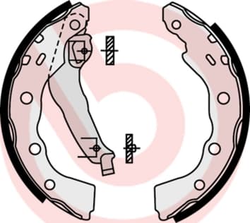 Būgninių stabdžių trinkelių komplektas — BREMBO S 54 515